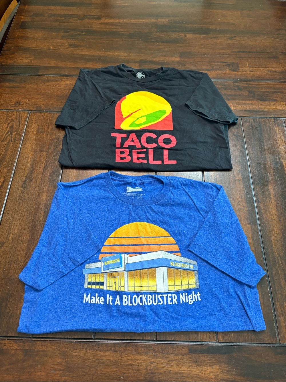 90s/Y2K Retro TShirt Bundle: Blockbuster and Taco Bell (Men’s M/Women’s L)